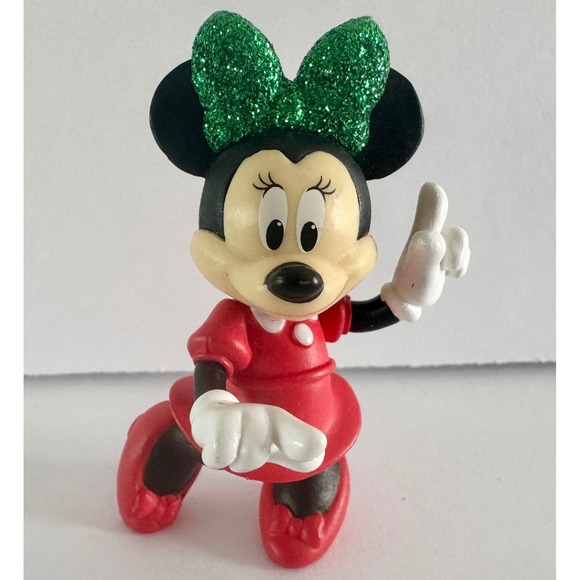 Disney Mickey and Minnie Mouse Figurine Set 2 1/4" Holiday Christmas Decor - Picture 2 of 7